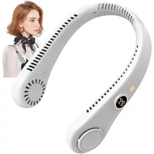 Portable Silent Neck Fan, USB Rechargeable Cooling Fan, 5 Wind Speeds, Unisex Design, Perfect for Travel, Hiking and Cycling, Quiet Portable Fan