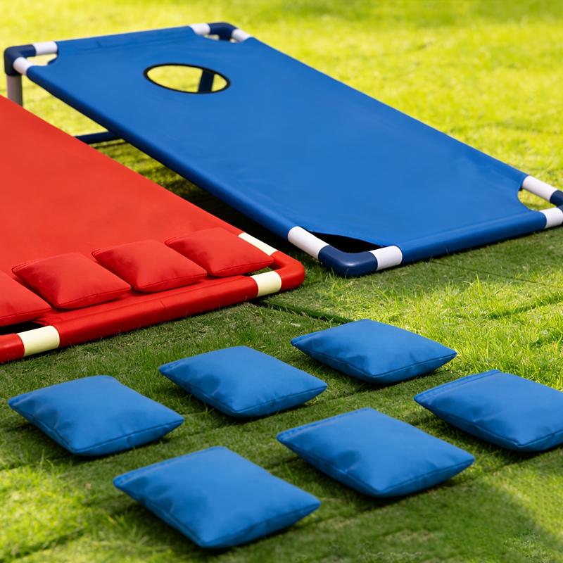Red And Blue Portable Corn Hole Game Set, Foldable And Durable, Including 6 Bean Bags And 1 Storage Bag, Christmas Gift Box Training Throwing Game