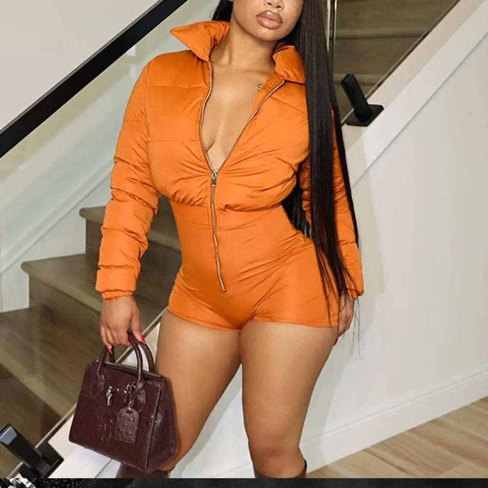 Puffer Jacket Long-Sleeve Romper