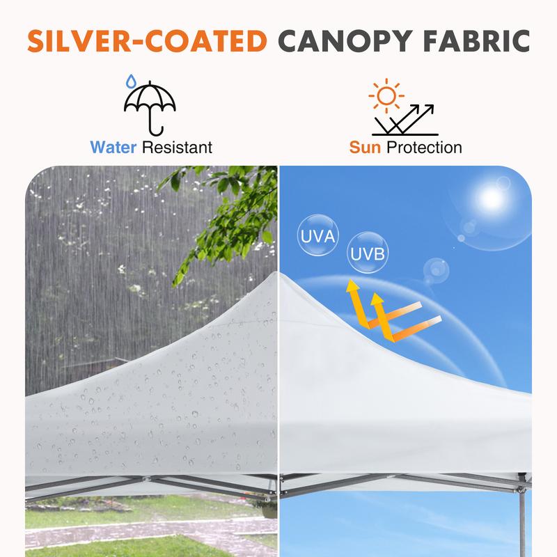 Sweet Furniture S - Canopy Tent 10x10 Pop Up Canopy Heavy Duty  Waterproof Portable Tent Pop Up Shade Canopy with Sand Bags