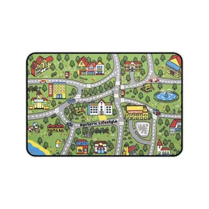 90s nostalgia, Track carpet Car Road nostalgia Car Desk Mat