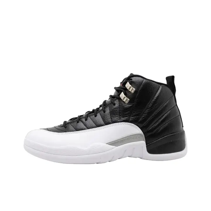 High top pebbled leather basketball sneakers black white silver jumpman logo upper tiktok viral must have soft cushioned sole arch support wide fit walking festival travel breathable comfy non slip unisex daily streetwear footwear youth