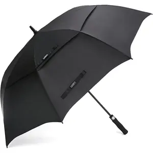 Inch automatic open golf umbrella oversize extra large double canopy vented windproof waterproof stick umbrellas