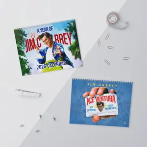 Comedy Acee Venturaa Pet Detectiive Jimm Carreyy Vintage 2026 Wall Calendar, Ace Ventura Merch, Pet Detective Desktop Calendar, Comedy Movie Gift, New Year Gift.