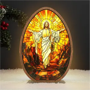 He is Risen Gifts for Adults, Easter Decor Resurrection Scene Empty Tomb, Christian Table Decorations Indoor, Catholic Cross Jesus Religious Easter Gifts D