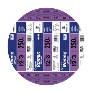 Southwire 63947855 250 ft. 12 Gauge 3 Conductors Non-Metallic Building Cable - Purple