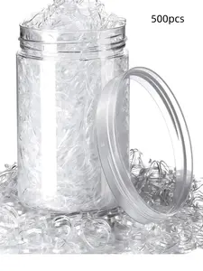 500pcs High Elasticity Rubber Hair Bands for Women, Fashionable and Simple Hair Ties, Clear Elastic Rubber Bands for a Sleek Look, Elastic Hair Accessory