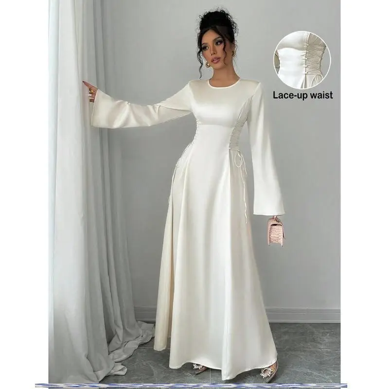 long sleeve wrap dresses Adrianna Papell Crinkle Foil Wrap Dress main image 0