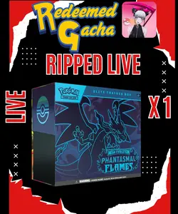 1x Pokémon TCG Phantasmal Flames ME02 Elite Trainer Box - Ripped LIVE