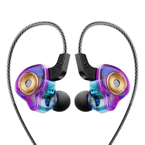QKZ Ak6-Ultra Heavy Bass Headphones Monitor Headphones Mobile Wire-Controlled Sports HIFI Running Headphones with Microphone