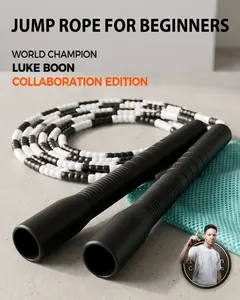 YUEDONG  Jump Rope For Beginners, easy to master rhythm, 20cm non-slip long handle, speed jump rope, jumprope swag, beginner-friendly, suitable for men, women and kids, factory direct sales Adjustable Jump Rope Fitness Skipping Rope