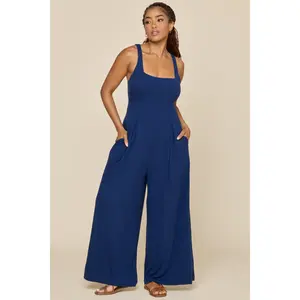 Go With The Flow Jumpsuit - Sapphire