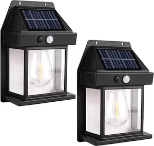 Solar Lights Outdoor, Dusk to Dawn Solar WallSconce otion Sensor, 3 Lighting ModesWaterproof Solar Security Wall Lantern LightFixtures for Garden Yard Patio Fence OutsideDecorative tube