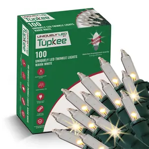 Christmas Uniquely LED Twinkle Lights – Matches Incandescent Exactly - 14 of 100 Lights Twinkle - Indoor Outdoor – 100 Bulbs - 24.75 Feet, Christmas Tree Sparkling Twinkling Lights String