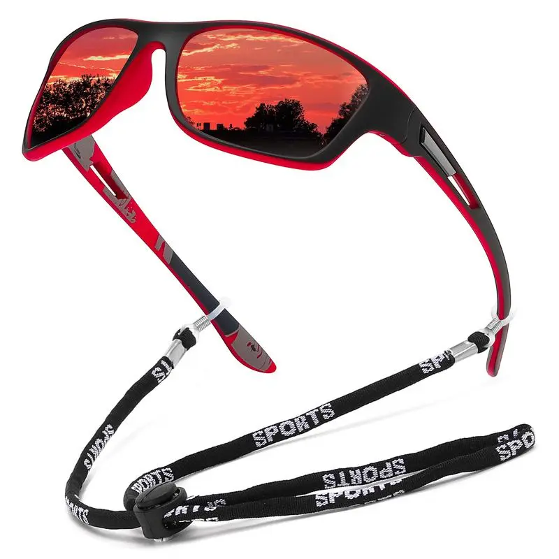 Unisex Polarized Sports Sunglasses 2025 - Classic Polycarbonate (PC) UV400 Protection Lens, Lightweight Glare Reduction Eyewear, Multicolor Frames for Driving, Outdoor Sports, Lightweight Polarized Sports Eyewear