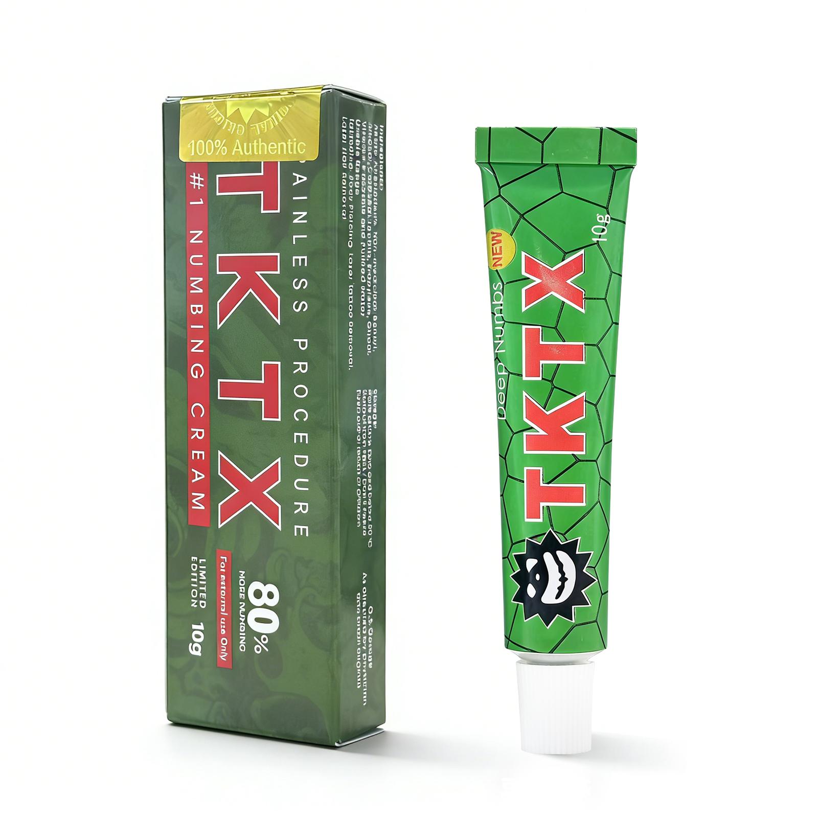 Maximum Strength - TKTX Tattoo Cream, 6 - 8 Hours for Tattoos, Use Before Tattooing, Waxing & Piercing | Tattoo Nursing Extra Strength | 10g | Enhanced Version 80%