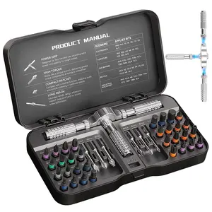 Precision Screwdriver Set, 42 in 1 Magnetic Screwdriver, Portbale Ratchet Screw Driver Set with Storage Case, Compact Repair Tool Kit for Furniture Computer Bicycle DIY, Gift for Men