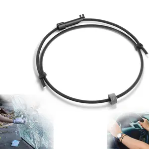 Car Window Breaker Bracelet Escape Tool with Tungsten Bead, Emergency Glass Breaker Self Rescue Tool