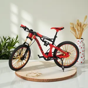 Alloy Mountain Bike Model Toy, Mini Shock Absorbing Design, Finger Bicycle for Home Decor, Christmas Gift Idea, Office Decoration, Indoor Decor