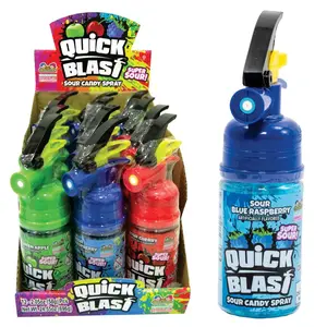 Quick Blast Sour Liquid Candy Spray 12 ct. - Sour Liquid Spray with Green Apple, Cherry and Blue Raspberry Flavors - 12 Count Pack Snack Sweet