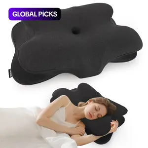 100% Supportive Memory Foam Pillow for Pain Relief - Orthopedic Cervical Pillow for Side, Back, and Stomach Sleepers, Ergonomic Support Pillow with Cooling Pillowcase, Perfect Gift for Black Friday, Halloween, Christmas & New Year #GLOBAL PICKS