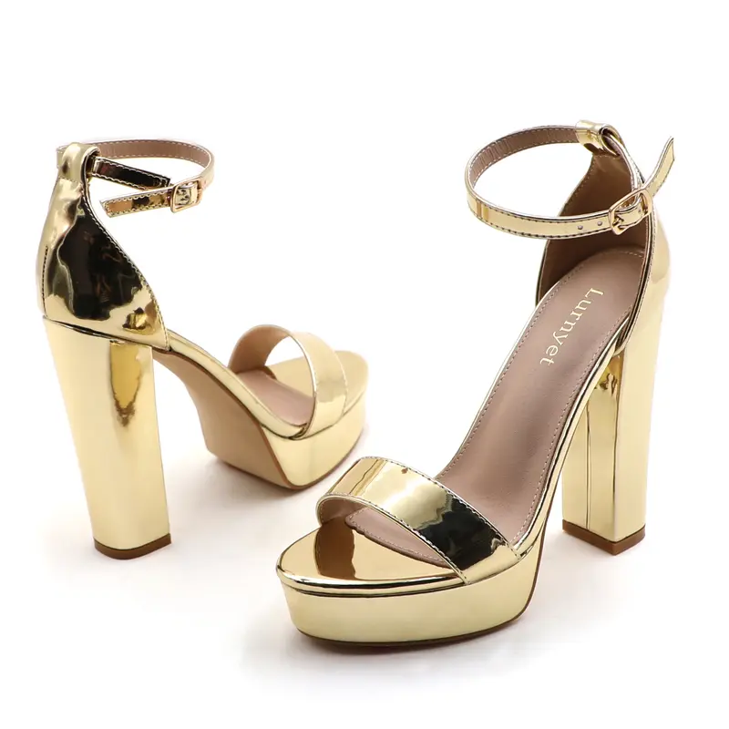 slim fit dress slacks Steve Madden Assured Women's Heels Gold Foil Size 10 M