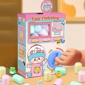 Claw Machine for Kids, Child Fun Egg Twisting Machine Toys Capsule Surprise Gift, Christmas Toy for Kids, Christmas Doll Machine