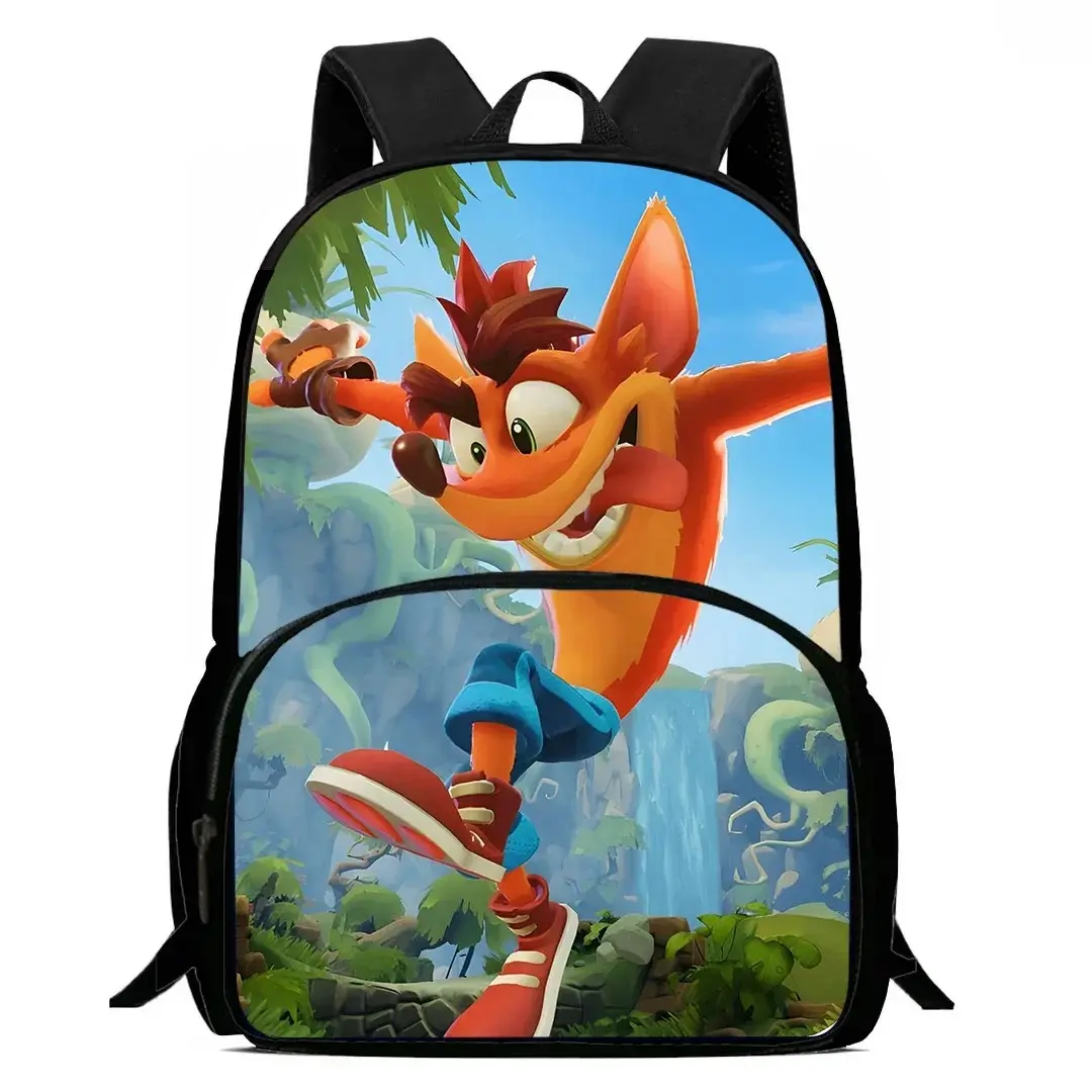 Travel Backpack—Unisex; suitable for students and for carrying laptops and books; blends a style appealing to gamers with the practicality needed for daily commuting.