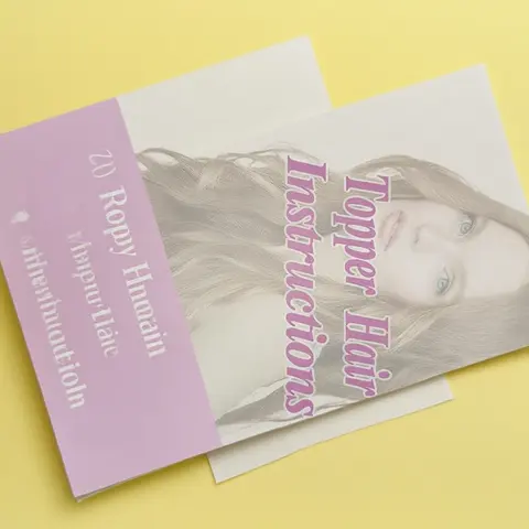 [Not For Sale] Beta Beauty Card-Shape 1-Piece Hair Extension & Wig Accessory Product Card - Pastel Color, Topper Included, One-Piece