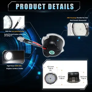 Side Mirror Puddle Lights for F150 Explorer Edge Expedition Flex Fusion Taurus X, 6000K Mirror Lamps F150 Accessories, 2 (White)