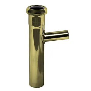 Westbrass  1.5 in. Slip-Joint Wye with 0.88 in. Branch in Unfinished Brass