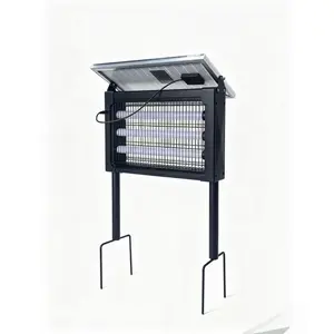 Solar USB Rechargeable Bug Zapper Light, 3 LED Tubes, Hanging/Standing, Outdoor Backyard Porch Pest Control
