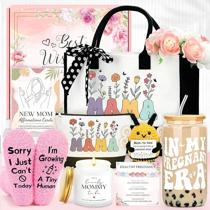 Pregnancy Gifts for Expecting Moms Pregnant Mom To Be Gift Basket First Time Mom Gifts for Pregnant Women Friend Pregnancy Announcement Must Haves Essentials Presents for Mommy Mother To Be New Mama