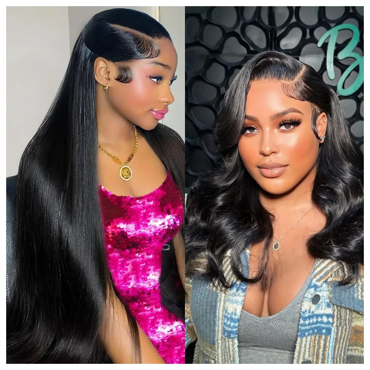 [Live Sale 30"&16"] Body Wave Human Hair Wig 13x4 Lace Front Body Wave Human Hair Wigs 180% Density Lace Front Wigs