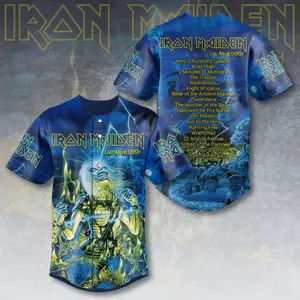 Iron Maiden Baseball Jersey, Iron Maiden Merch Gifts For Music Lovers For Men For Women