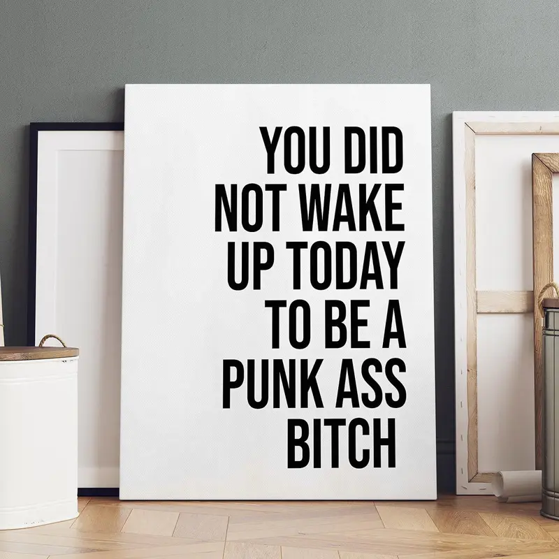 Wooden Framed Canvas Painting, Self-motivating Declaration Poster, Modern Art, Fashion Poster, Living Room Bedroom Decoration, Hallway Office Mural, Ornaments, Wooden Wall Art, Modern Home Decor, Above Bed Wall Decor, Motivational Wall Art