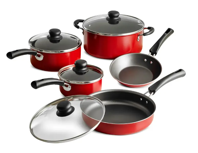 Tramontina Non-Stick Red Cookware Set, 9 Piece