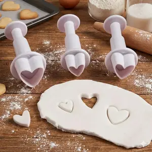 Antimicrobial Fondant Embossing & Cookie Stamps Set, High-Temp Resistant Baking Molds for Cake Decorating, Party Desserts, Baby Food, Non-Deform Cookie Maker, Easy-Clean Design.