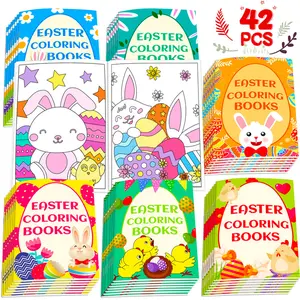 42 Packs Easter Coloring Books, Easter Basket Stuffers Bulk Gifts Mini Coloring Books Party Favors For Boys Girls School Classroom Goodie Bags Stuffer Activity Supplies, Back To School Gifts
