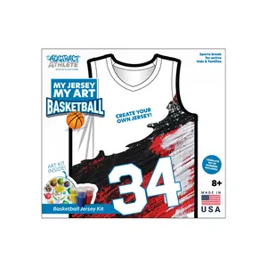 The Abstract Athlete Get Stacked Paint & Puzzle Kit - My Jersey, My Art - Basketball - DIY 3D Art Kit
