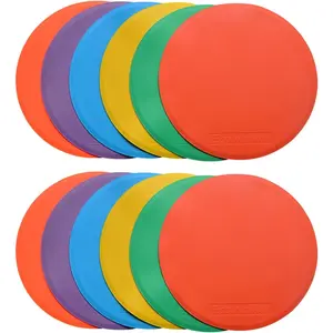 10inch Spot Markers 12pcs Floor Flat Field Cones for Sports Speed Agility Training