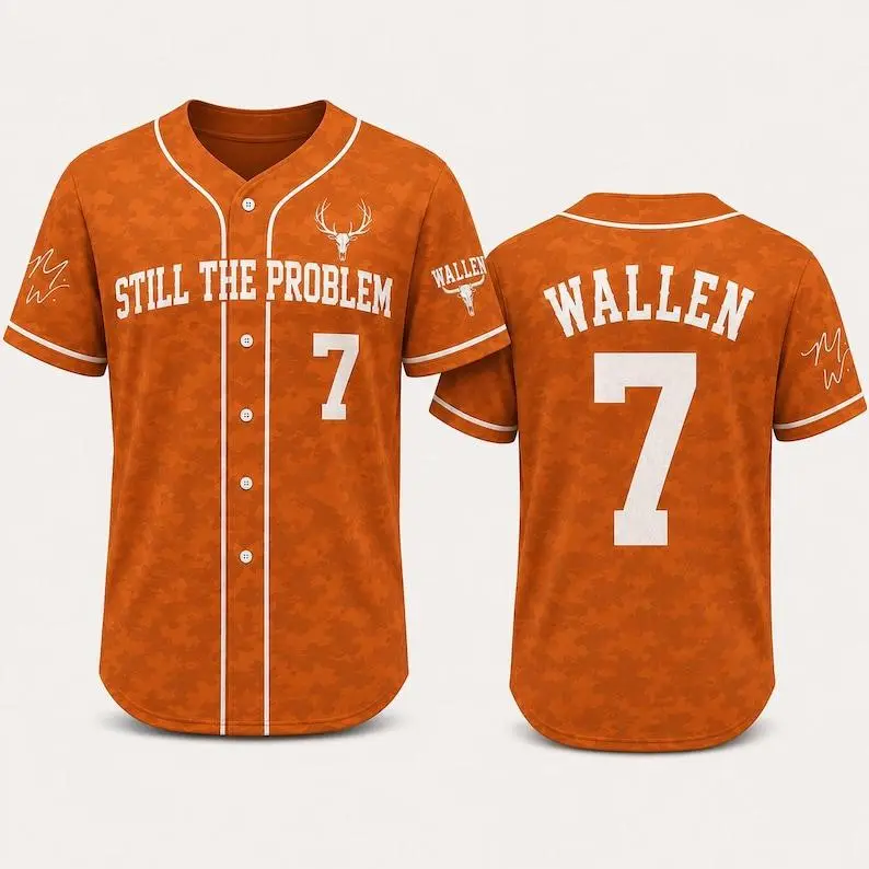 Wallen Still The Problem Tour 2026 Number 7 Baseball Jersey - Country Music Fan Merch
