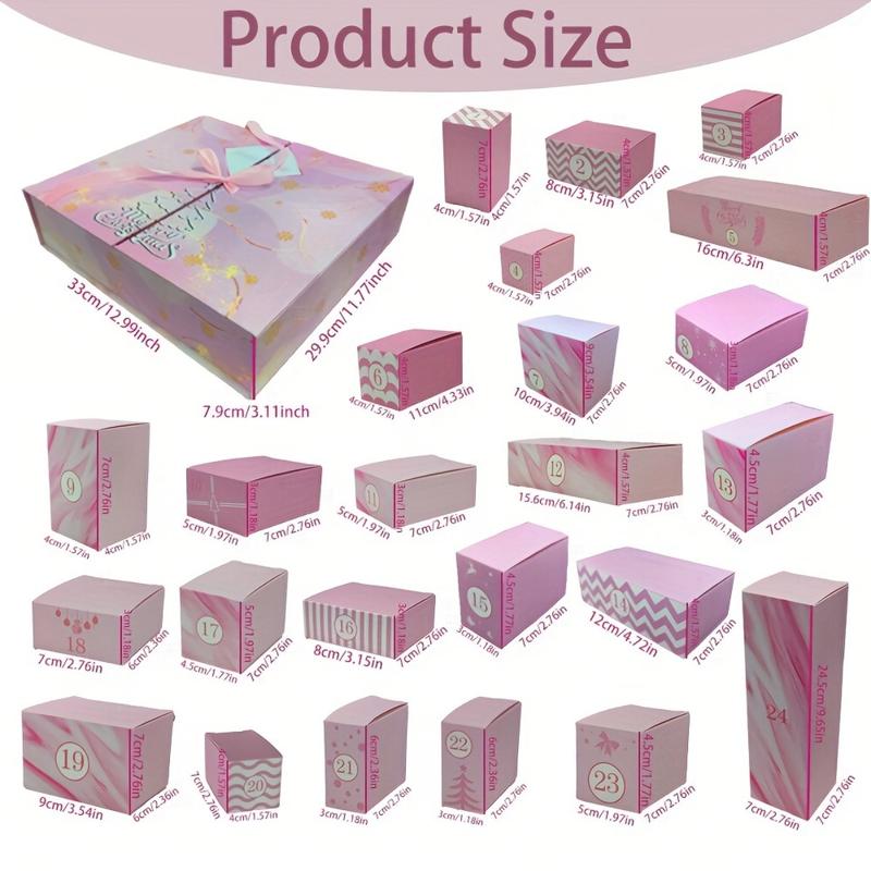 Countdown Dream Calendar Themed Gift Box, 24 Surprise Slots, Valentine's Day Heart Decoration, Holiday Decor & Gifts, Perfect Valentine's Present