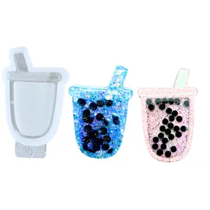 Boba Tea Shaker Badge Reel or Phone Grip Shaker Mold