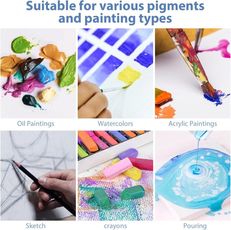 20 Pack Stretched Canvases for Painting, Multi Pack 11X14, 9.44X12, 8X10, 5X7, 4X4 (4 of Each), Blank Primed Canvas, Oil Painting, Acrylic Paint, for Beginners & Artists.