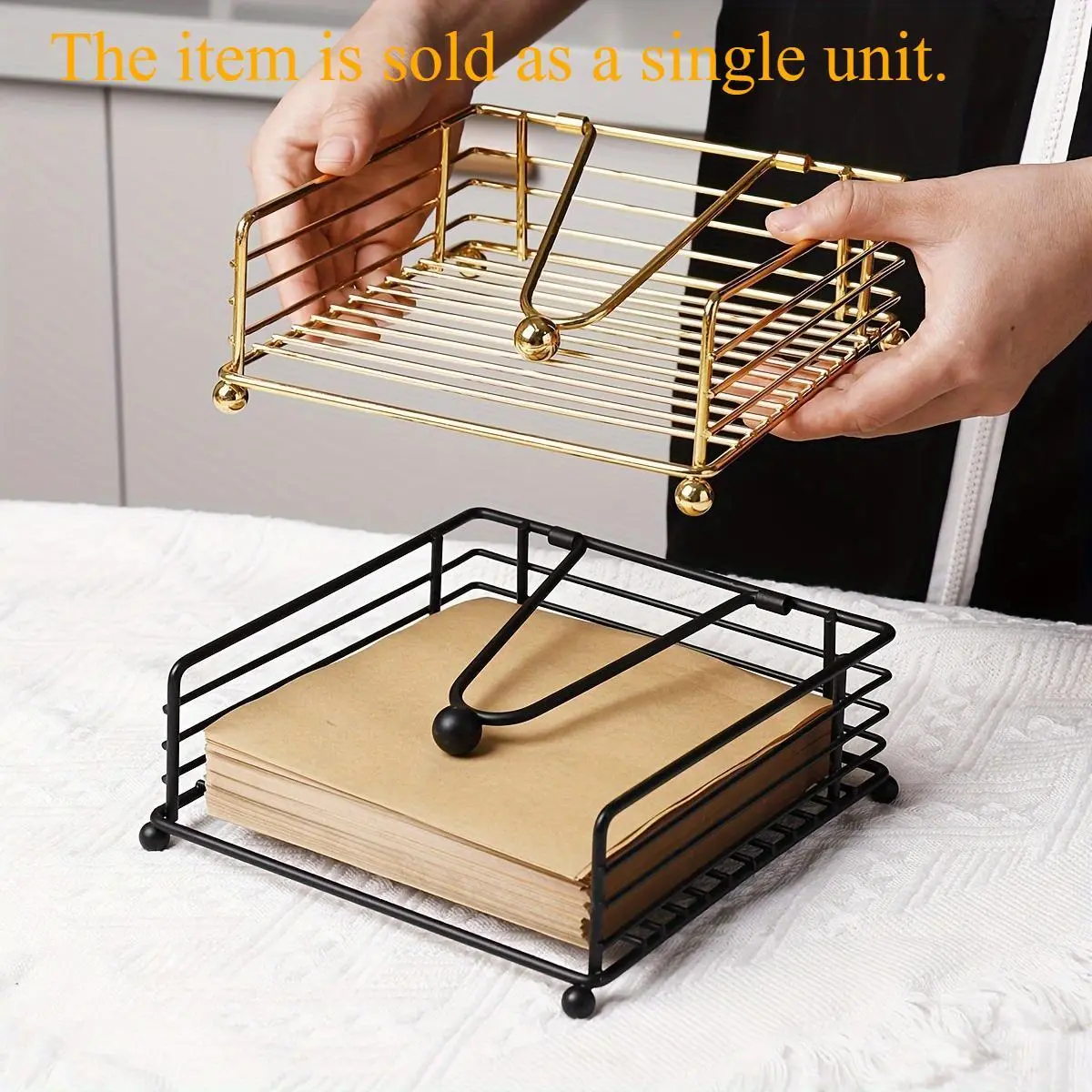 1pc Creative Design Napkin Holder, Tissue Dispenser, Organizer for Kitchen Countertop, Dining Table, Table Decoration, Home Decoration