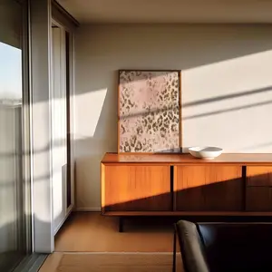 Vintage Leopard Print – Blush Pink Cheetah Wall Art | Textured Aesthetic Decor for Apartment or Bedroom