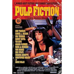 Pulp Fiction Movie Uma Thurman Retro Advertising Poster 