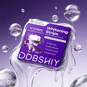 14 Pairs Purple Teeth Whitening Strips, Tooth Stain Treatment, Whitening and Color Correction with Refreshing Mint