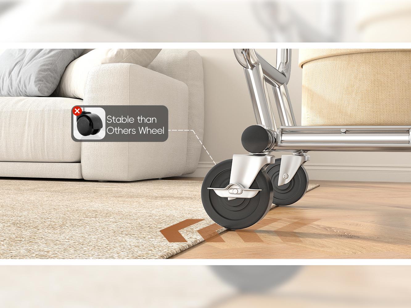 [RaybeeBrandyDay]Raybee Clothes Rack, Heavy Duty Clothing Rack Holds 441 LBS with Wheels & Shelf, Extendable, Adjustable, Commercial Garment Rack 22" D x 75" W x 68" H [BlackFridayCyberMonday]